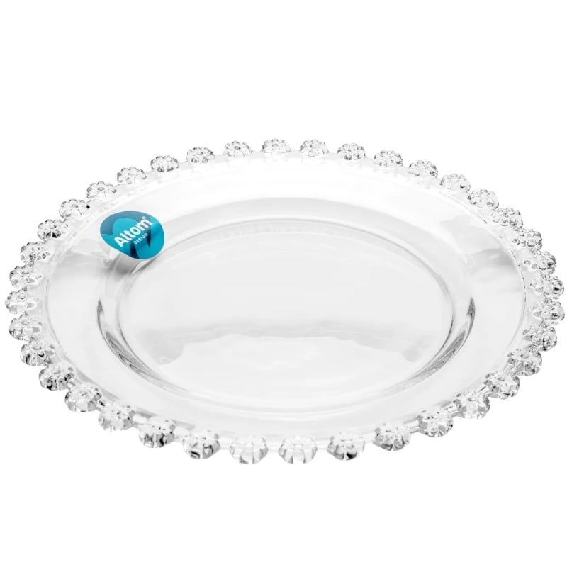 Talerz deserowy szklany 19,5 cm spodek na ciasto Altom Design Bloom