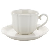 Filiżanka ze spodkiem do kawy i herbaty 250 ml szklana Florina ETERA