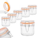 Słoiki szklane na przetwory 200 ml hermetyczne z klipsem zestaw 6 szt Altom Design