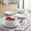 Serwis obiadowy 36 elementów GierekHoff Prometeos białe talerze dla 12 osób