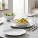 Serwis obiadowy 24 elementy GierekHoff Prometeos białe talerze salaterki dla 6 osób