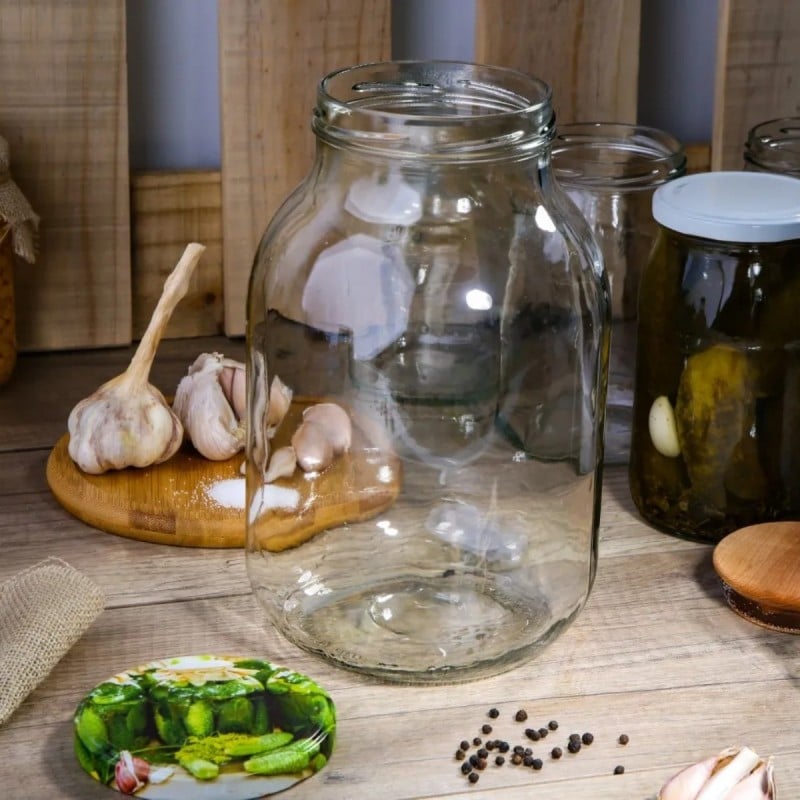 Słoik szklany typu Twist do kiszenia ogórków na przetwory 4 litry z zakrętką i szczypcami Altom Design