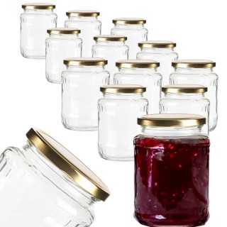 Słoiki szklane 720 ml na przetwory miód konfitury i dżemy typu twist z zakrętką komplet 12 szt Altom Design