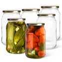 Słoiki szklane 900 ml na miód konfitury i kiszone ogórki z zakrętką typu twist komplet 6 szt Altom Design