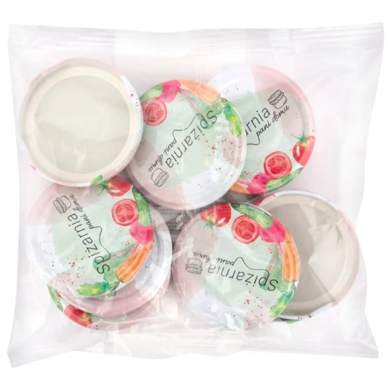 Zakrętki do słoików na przetwory 6,6 cm zestaw 10 szt - 4-zaczepowe FI66 Altom Design