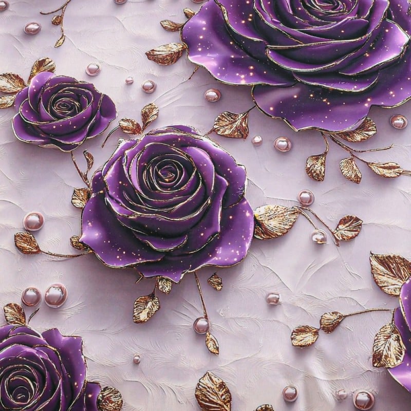 Pościel 140x200 bawełna satynowa wzór 5D dwustronna GierekHoff gruba 2 części GH 3122 Berry Rose