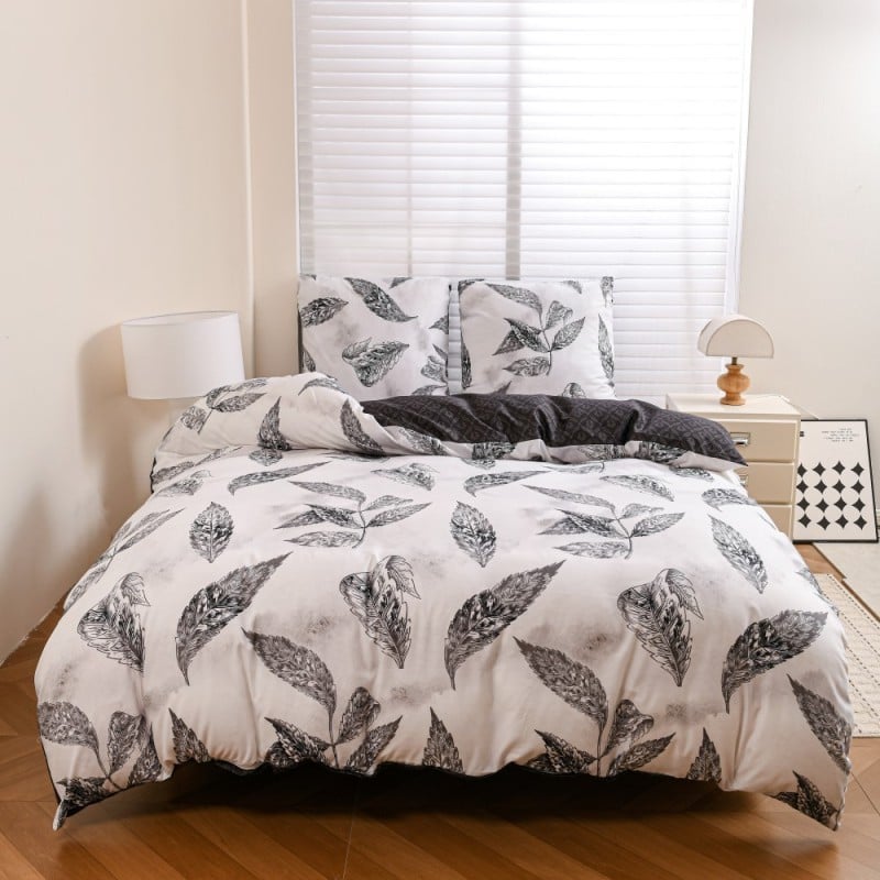 Pościel 200x220 bawełna satynowa dwustronna GierekHoff gruba 3 części GH 3135 Lekkość Pióra