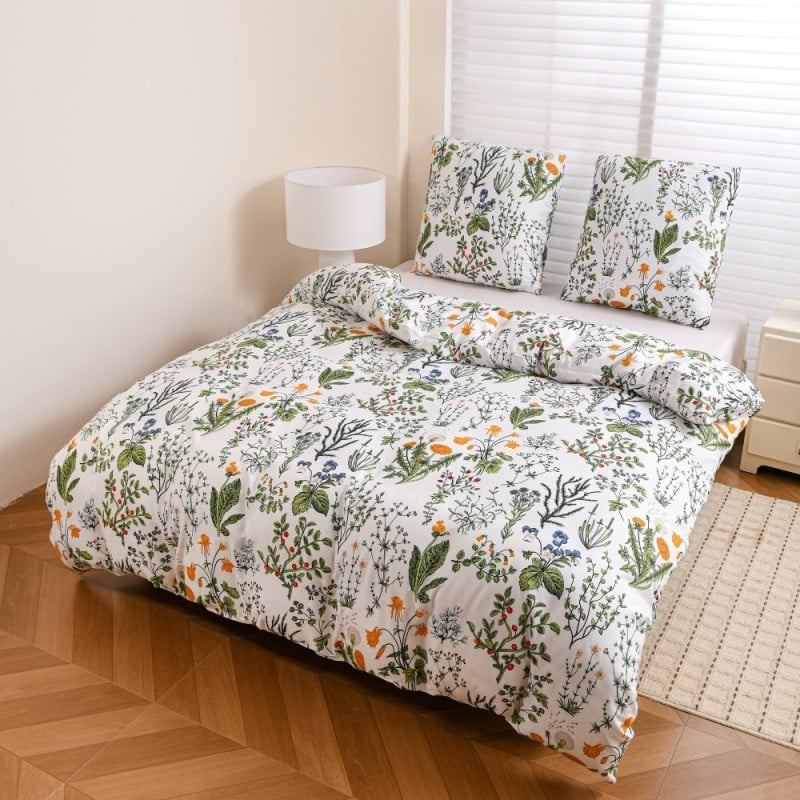 Pościel 160x200 bawełna satynowa dwustronna GierekHoff gruba 3 części GH 3143 Majowy Poranek