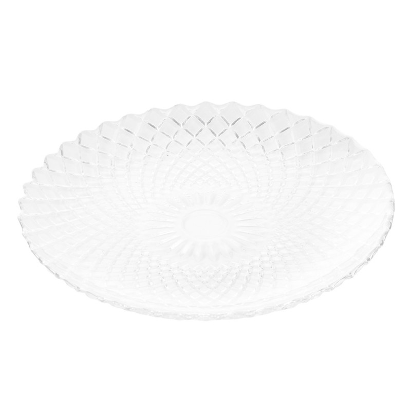 Talerzyki deserowe 15 cm i patery 25 cm szklane Altom Solaris zestaw 14 sztuk spodek na ciasto deser