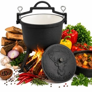 Kociołek żeliwny emaliowany...