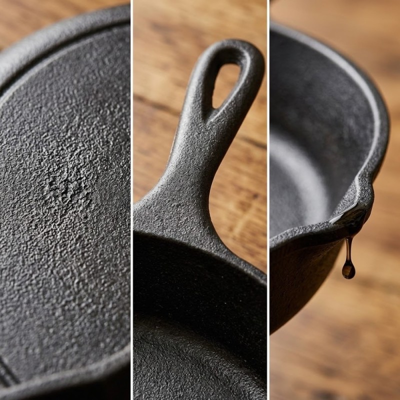 Zestaw 3 patelnie żeliwne 20/25/30 cm GierekHoff Żeliwna Tradycja ciężkie głębokie indukcja gaz ognisko grill GH 8002