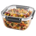 Pojemnik 2400ml na żywność jedzenie pudełko z pokrywką lunchbox kwadratowy hermetyczny Tragar