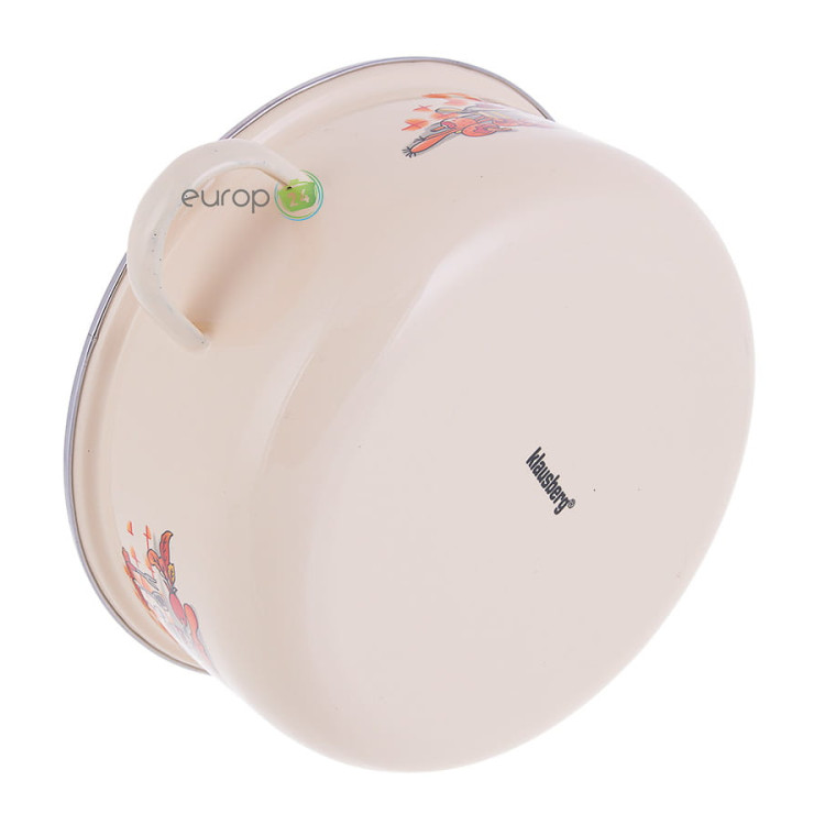 Garnki emaliowane Klausberg KB 7170  zestaw garnków emaliowane garnek GAZ emalia Cream