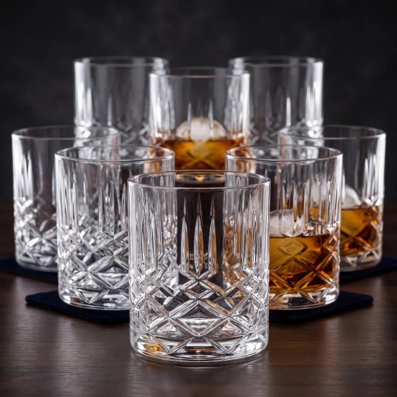Szklanki do whisky 350 ml drinków napojów Altom Splendor zestaw 6 szklanek grube szkło
