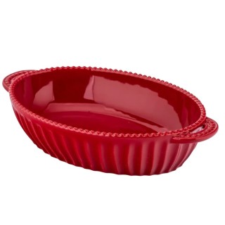 Naczynie ceramiczne czerwone 770 ml owalne do zapiekania 27 cm Altom Design Merlot
