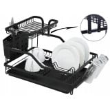 Suszarka do naczyń Kamille KM 0750 aluminiowa czarna