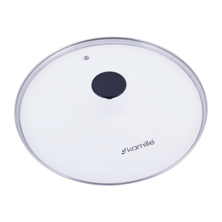 Wok żeliwny z pokrywką Kamille KM 4814V na indukcję 30 cm Big Wok żeliwny z pokrywką Kamille KM 4814V na indukcję 30 cm Big