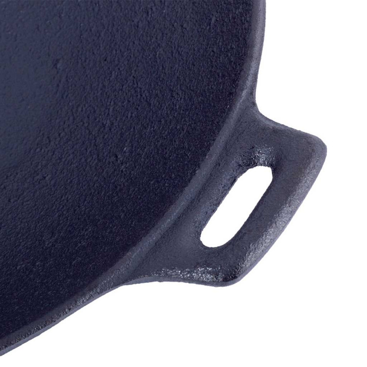 Wok żeliwny z pokrywką Kamille KM 4814V na indukcję 30 cm Big