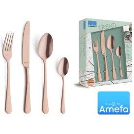 Sztućce Amefa 1410 Trend 24 sztuki komplet dla 6 osób miedź