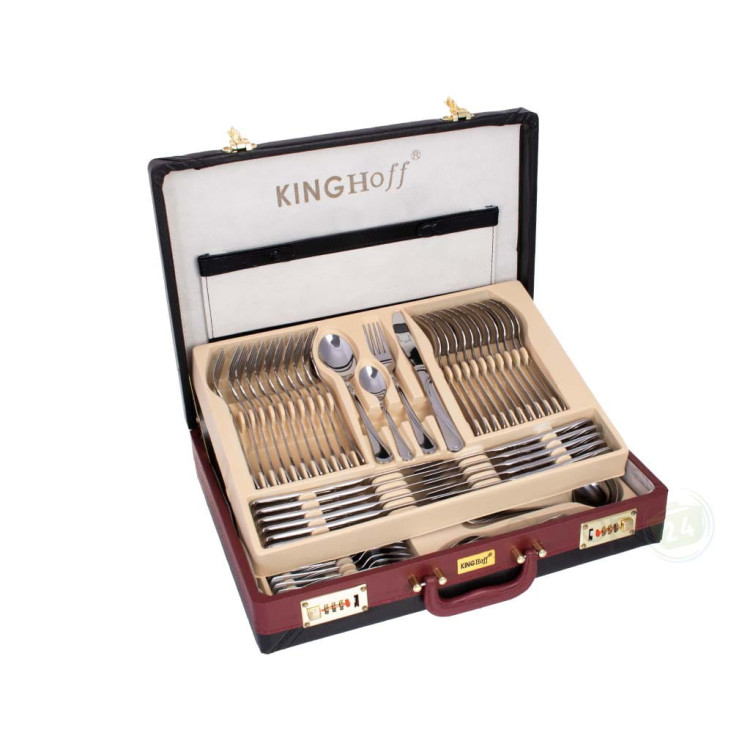 Sztućce KingHoff KH 3520 walizka 72 elementy zestaw widelce łyżki noże