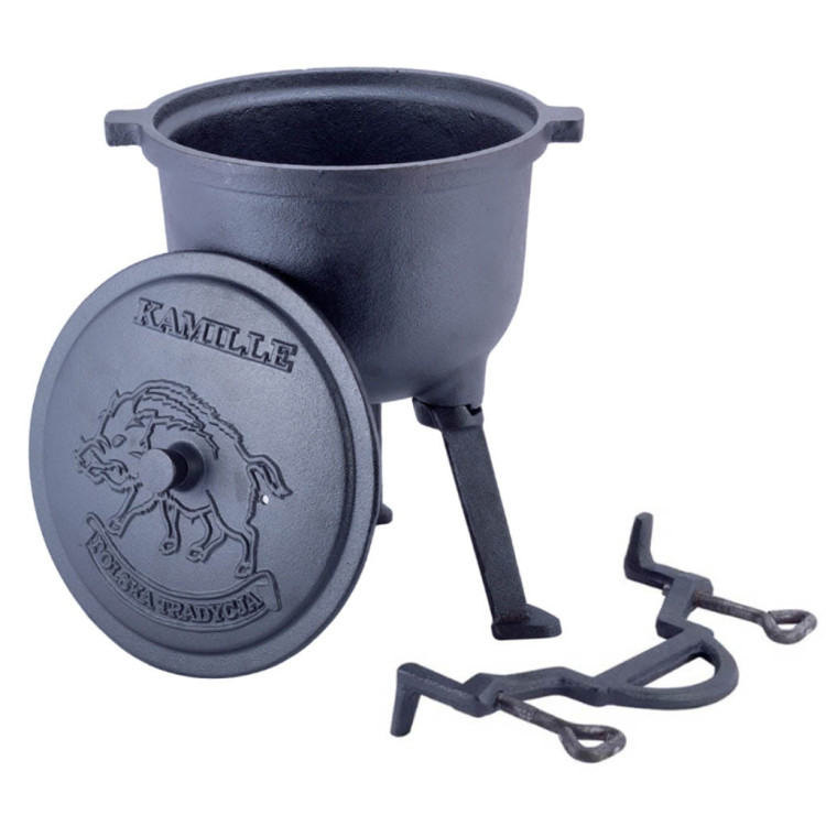 Kociołek myśliwski Kamille ZL 5505 garnek żeliwny 10 L Kociołek myśliwski Kamille ZL 5505 garnek żeliwny 10 L